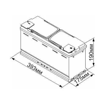 Blizzaro AGM Start&Stop 105 A/h 950 A R+ 393x175x190 мм