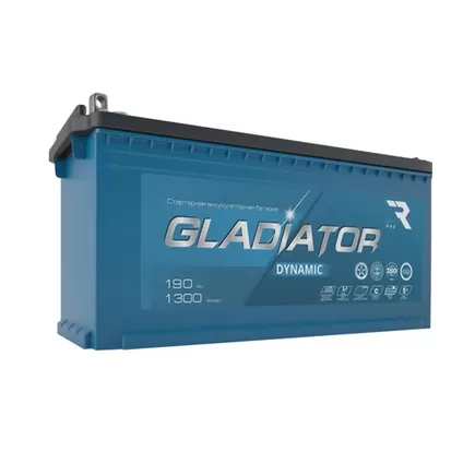 Gladiator Dynamic 190 A/h 1300 А L+ 518x223x223 мм
