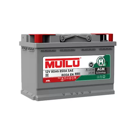 MUTLU AGM 80 A/h 800 А R+ 315x175x190 мм