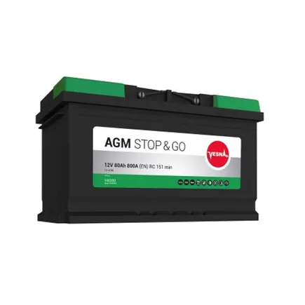 Vesna AGM STOP&GO 213080 80 A/h 800 A R+ 315x175x190 мм