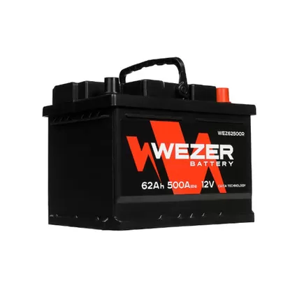 Wezer WEZ62500R 62 A/h 500 A R+ 242x175x175 мм