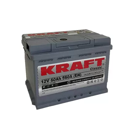 Kraft Classic 60 R 60 A/h 560 A R+ 242x175x190 мм