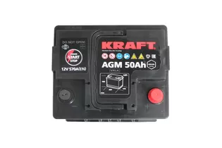 Kraft AGM StartStop 50 A/h 570 A R+ 207x175x190 мм