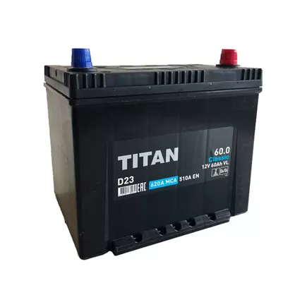 Titan Classic Asia 60 A/h 510 A R+ 232x173x220 мм