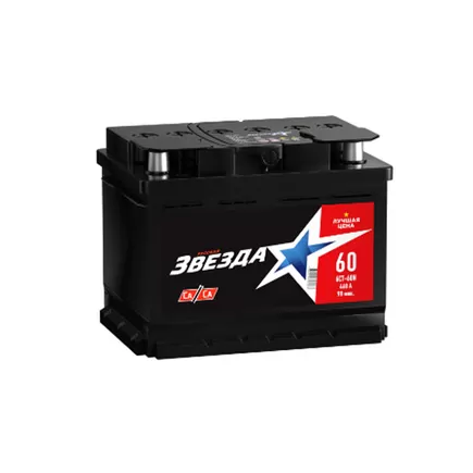 Звезда 6СТ-60NR 60 A/h 430 A R+ 242x175x190 мм