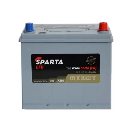 Sparta EFB Asia 65 A/h 560 A R+ 230x175x200 мм
