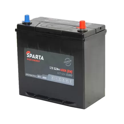 Sparta High Energy Asia 52 A/h 450 A R+ 237x127x200 мм