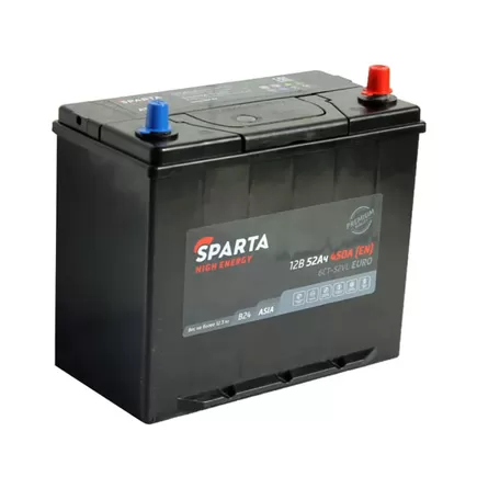 Sparta High Energy Asia 52 A/h 450 A R+ 237x127x200 мм