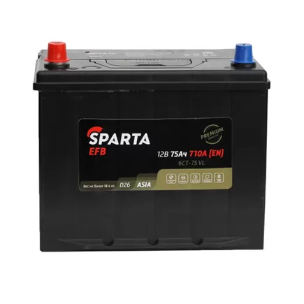 Sparta EFB Asia 75 A/h 710 A L+ 260x170x220 мм