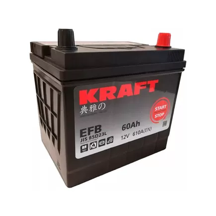 Kraft EFB Asia 60 JR 60 A/h 610 A R+ 230x175x220 мм