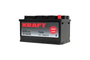 Kraft EFB StartStop 75 A/h 730 A R+ 315х175х190 мм