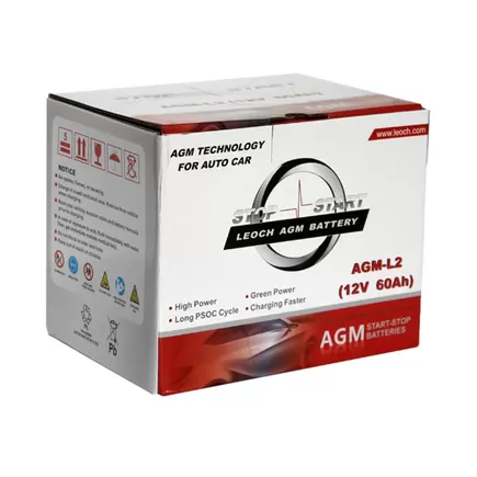 LEOCH AGM-L2 60 A/h 680 A R+ 242x175x190 мм