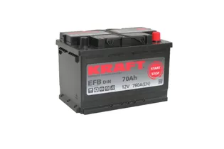 Kraft EFB StartStop 70 A/h 760 А R+ 278x175x190 мм