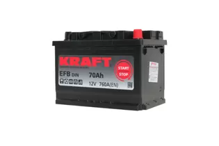 Kraft EFB StartStop 70 A/h 760 А R+ 278x175x190 мм