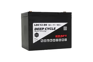Аккумулятор Kraft 12V-90 Ah (C20) L (12В/90 А·ч)