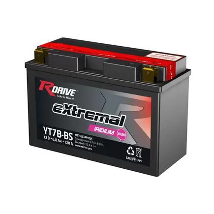 RDrive eXtremal Iridium YT7B-BS 6.5 A/h 120 A L+ 150x65x93 мм