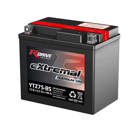 RDrive eXtremal Platinum YTZ7S-BS 6 A/h 90 A L+ 113x70x105 мм