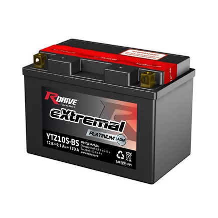 RDrive eXtremal Platinum YTZ10S-BS 8,6 A/h 170 А L+ 150x87x93 мм