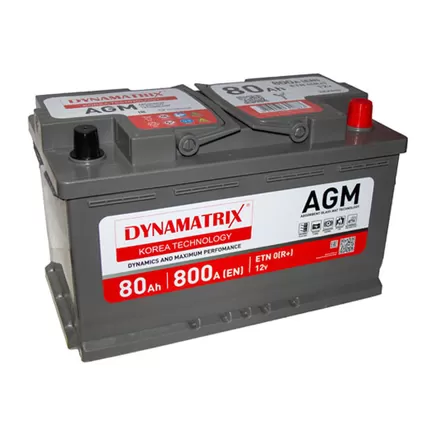 Dynamatrix-Korea DEK800 AGM 80 A/h 800 A R+ 315x175x190 мм