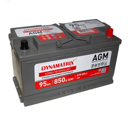 Dynamatrix-Korea DEK1050 AGM 105 A/h 950 A R+ 393x175x190 мм
