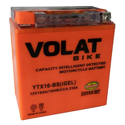 VOLAT YTX16-BS iGEL 16 A/h 230 A L+ 150х87х161 мм