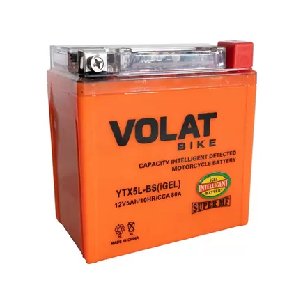 VOLAT YTX5L-BS iGEL  5 A/h 80 A R+ 113х70х105 мм
