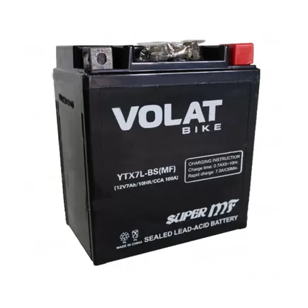 VOLAT YTX7L-BS MF 7 A/h 100 A R+ 113х70х130 мм