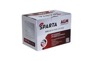 Sparta AGM L-3 70 A/h 760 А R+ 275х175х190 мм