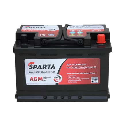 Sparta AGM L-3 70 A/h 760 А R+ 275х175х190 мм