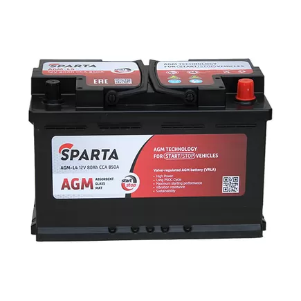 Sparta AGM L-4 80 A/h 850 A R+ 315x175x190 мм