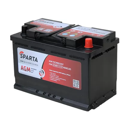 Sparta AGM L-4 80 A/h 850 A R+ 315x175x190 мм
