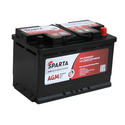 Sparta AGM L-4 80 A/h 850 A R+ 315x175x190 мм