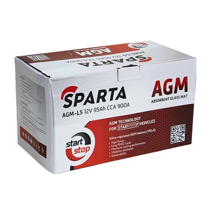 Sparta AGM L-5 95 A/h 900 A R+ 353x175x190 мм