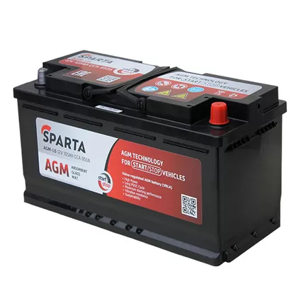 Sparta AGM L-6 105 A/h 950 A R+ 393x175x190 мм
