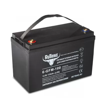 Аккумулятор RuTrike 6-GFM-100  (12В/100 A·ч)