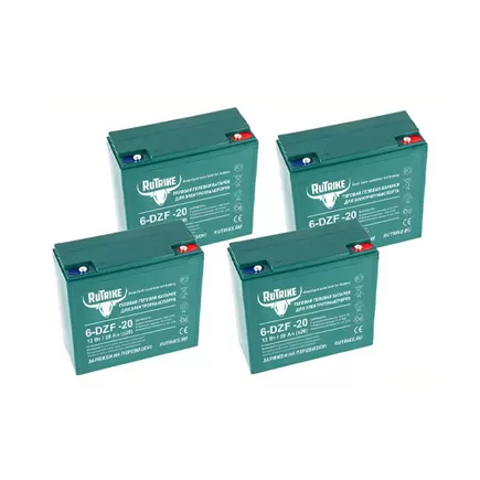 Комплект гелевых аккумуляторов RuTrike 6-DZF-20 (48B20A·ч)