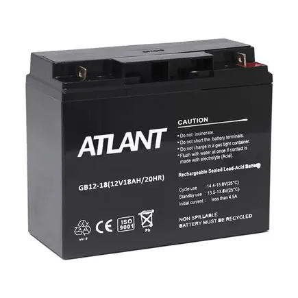 Аккумулятор Atlant 12-18 (12В/18 А·ч)