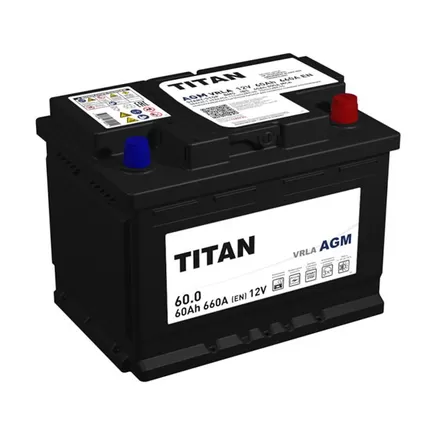 Titan AGM L2 60 A/h 660 A R+ 242x175x190 мм