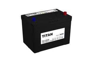 Titan AGM D26 75 A/h 700 A R+ 260x175x220 мм