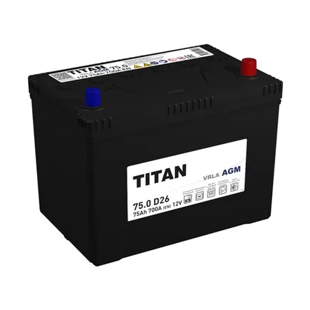 Titan AGM D26 75 A/h 700 A R+ 260x175x220 мм