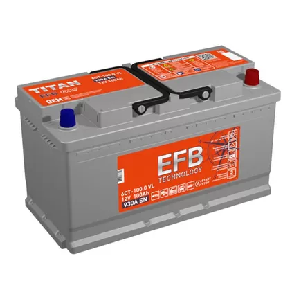 Titan EFB L5 100 A/h 930 A R+ 354x175x190 мм
