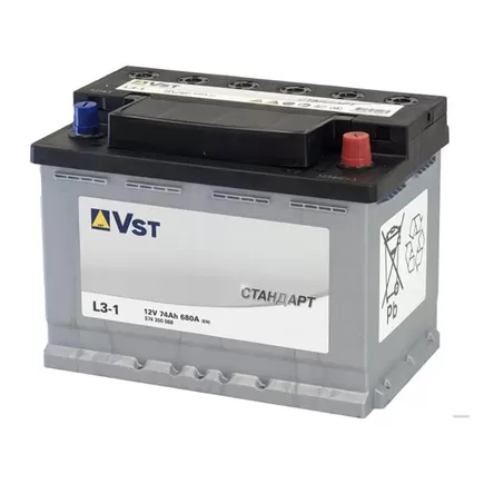 VST Стандарт L3-1 74 A/h 680 A R+ 278x175x190 мм
