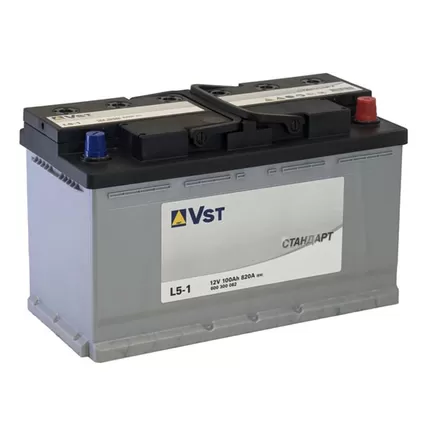 VST Стандарт L5-1 100 A/h 820 A R+ 353x175x190 мм