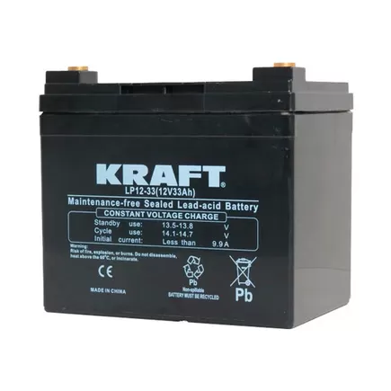 Kraft 12V-33 AH (12В/33 А·ч) 195×130×164 мм
