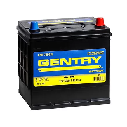 Gentry Asia 60 A/h 530 А R+ (75D23L) 232x173x225 мм