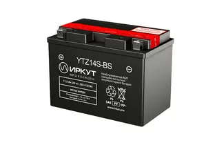 Иркут YTZ14S-BS 11.2 A/h 230 A L+ 150x88x110 мм