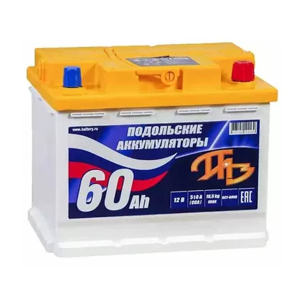 Подольские аккумуляторы 60 A/h 510 A R+ 242x175x190 мм