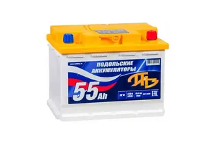 Подольские аккумуляторы 55 A/h 420 A R+ 242x175x190 мм