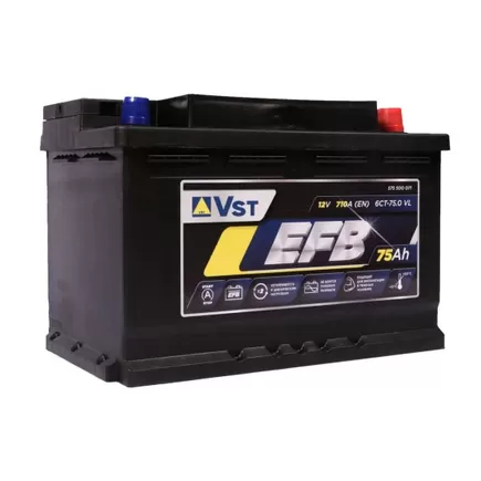 VST EFB 6СТ-75.0 VL 75 A/h 710 A R+ 278x175x190 мм