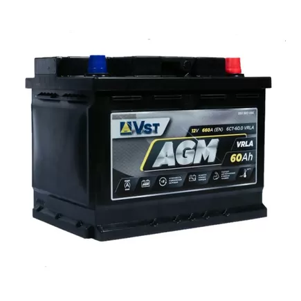 VST AGM 6СТ-60.0 VRLA 60 A/h 660 A R+ 242x175x190 мм